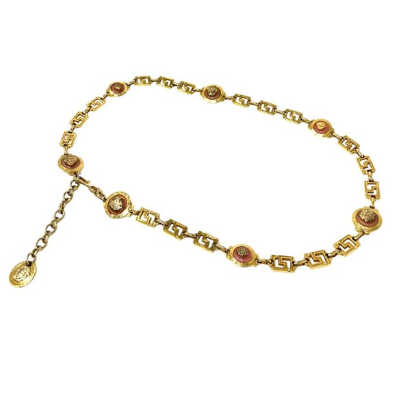 GIANNI VERSACE Vintage Medusa Logo Chain Belt Accessory Gold Metal [103631] - Picture 4 of 10